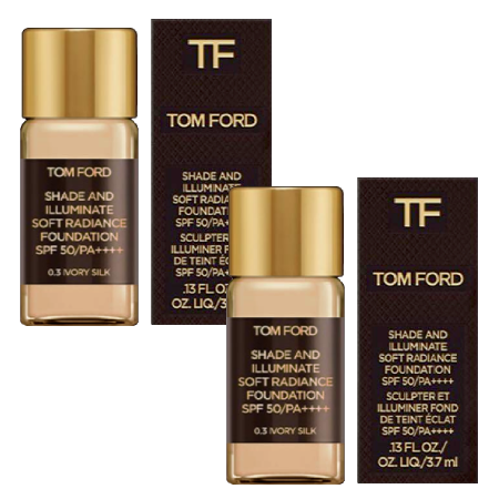 แพ็คคู่ Tom Ford Shade And Illuminate Soft Radiance Foundation SPF 50/PA++++ #03 Ivory silk 3.7ml